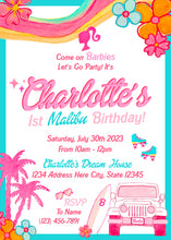 Load image into Gallery viewer, Malibu Dollie Invitation