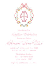 Load image into Gallery viewer, Cross Crest Baptism Invitation