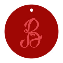 Load image into Gallery viewer, Bow Monogram Round Tag