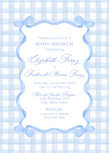 Load image into Gallery viewer, Gingham & Bows Invitation