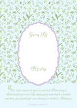 Load image into Gallery viewer, Lilac/Turq Summer Floral Invitation