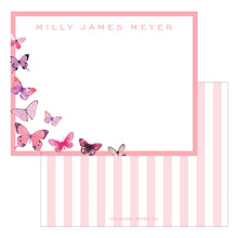 Load image into Gallery viewer, Pink/Lilac Butterfly Stationery Set