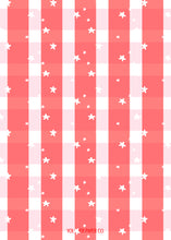 Load image into Gallery viewer, Starry Plaid Card - Pink/Red