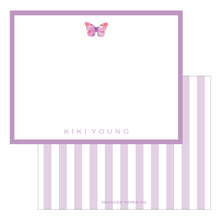 Load image into Gallery viewer, Lilac/Pink Butterfly Stationery Set