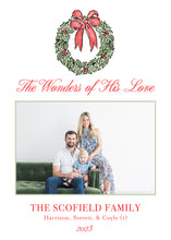 Load image into Gallery viewer, Festive Garland Card - Red