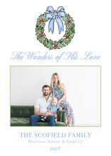 Load image into Gallery viewer, Festive Garland Card - Blue