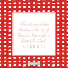 Load image into Gallery viewer, Bow & Berries Square Card - Pink/Red