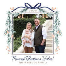 Load image into Gallery viewer, Bow & Berries Square Card - Blue/Green