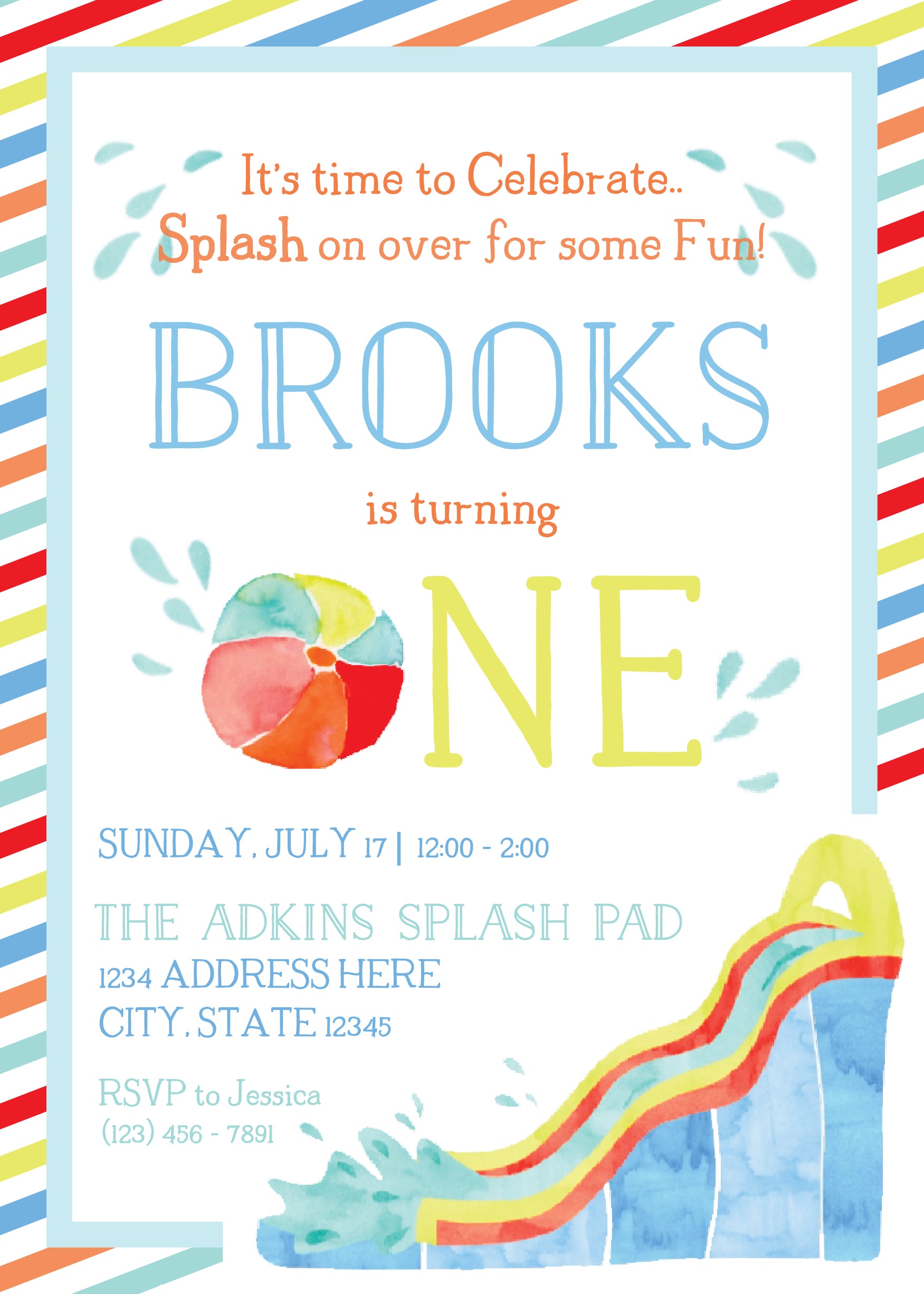 Make A Splash Invitation – Younger Paper Co.