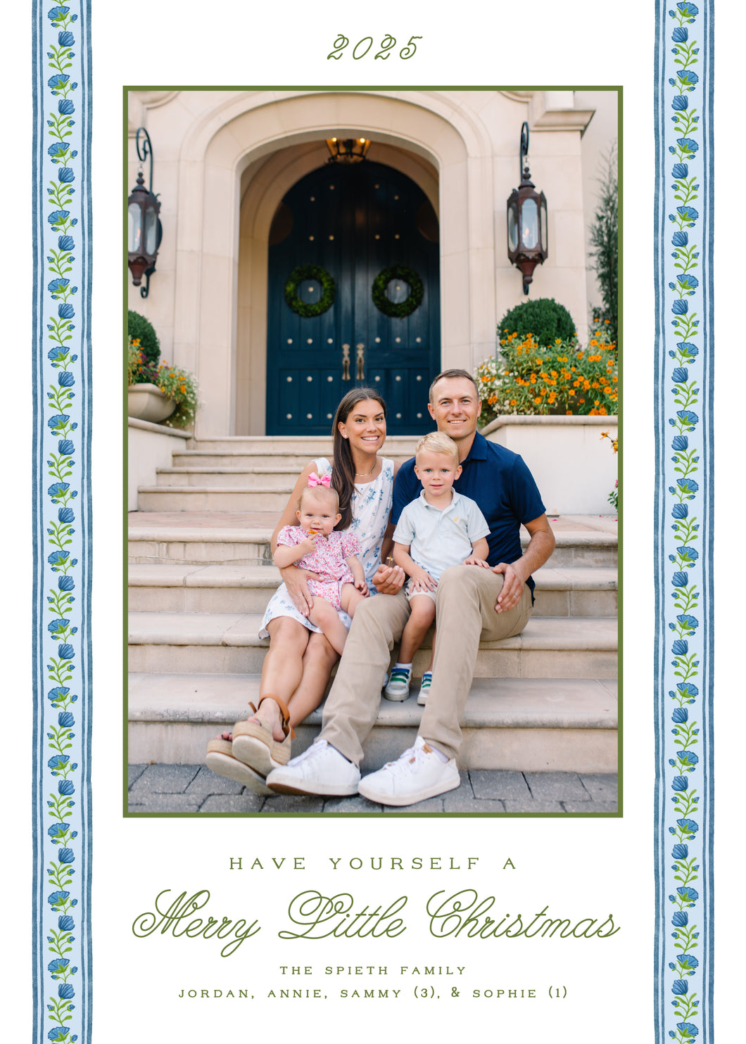 Block Floral Card