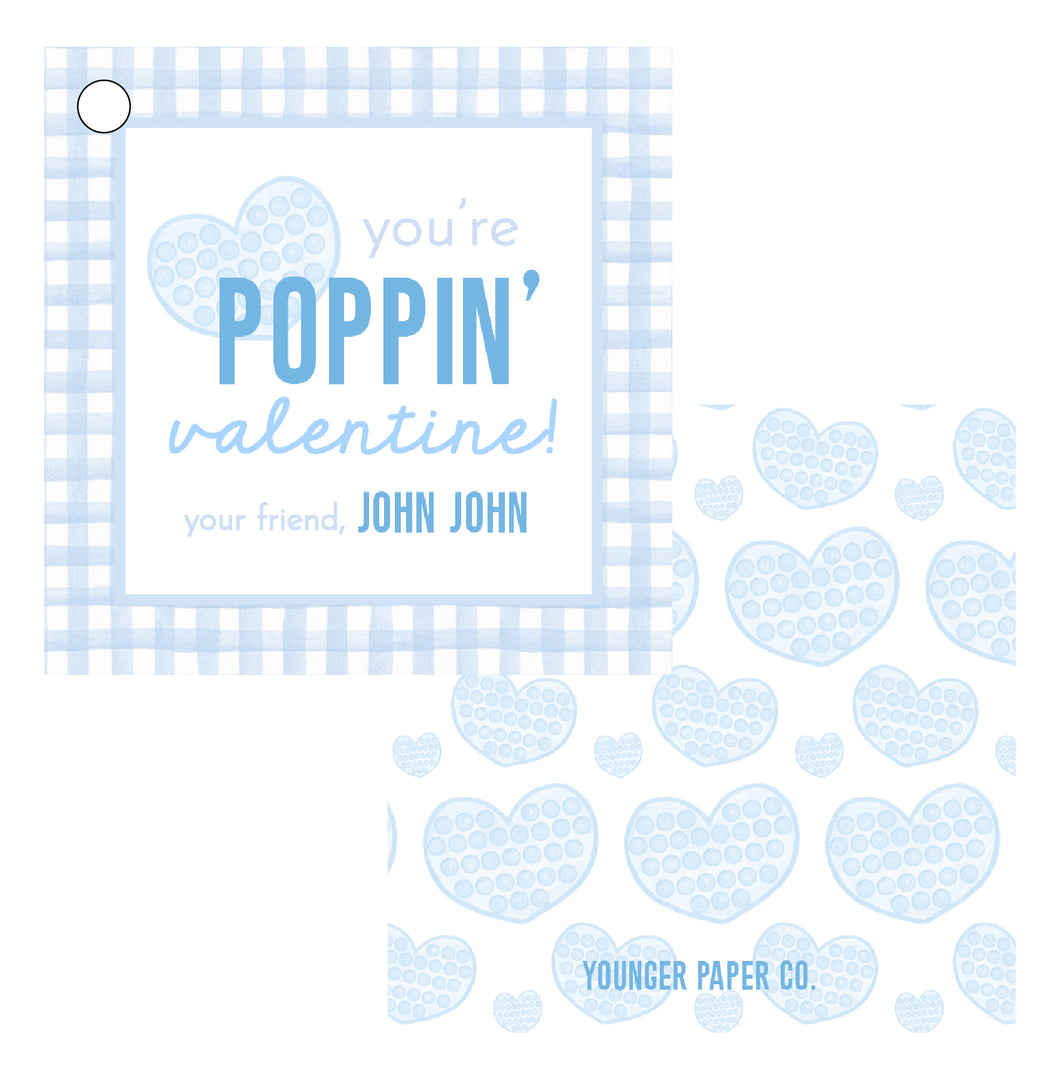 You're POPPIN' Tag - Blue