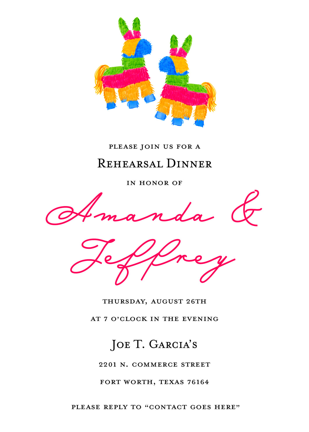 Piñata Invitation