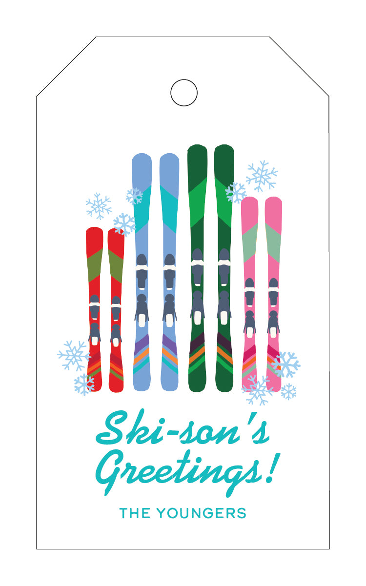 Ski-son's Greetings Tag