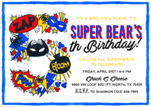 Load image into Gallery viewer, Super 5th Birthday Invitation
