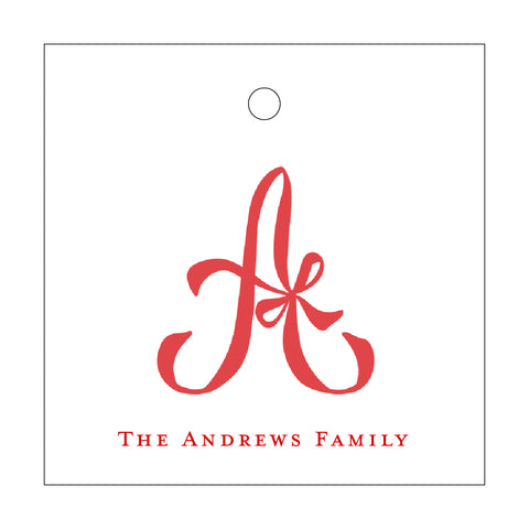 Bow Monogram Tag