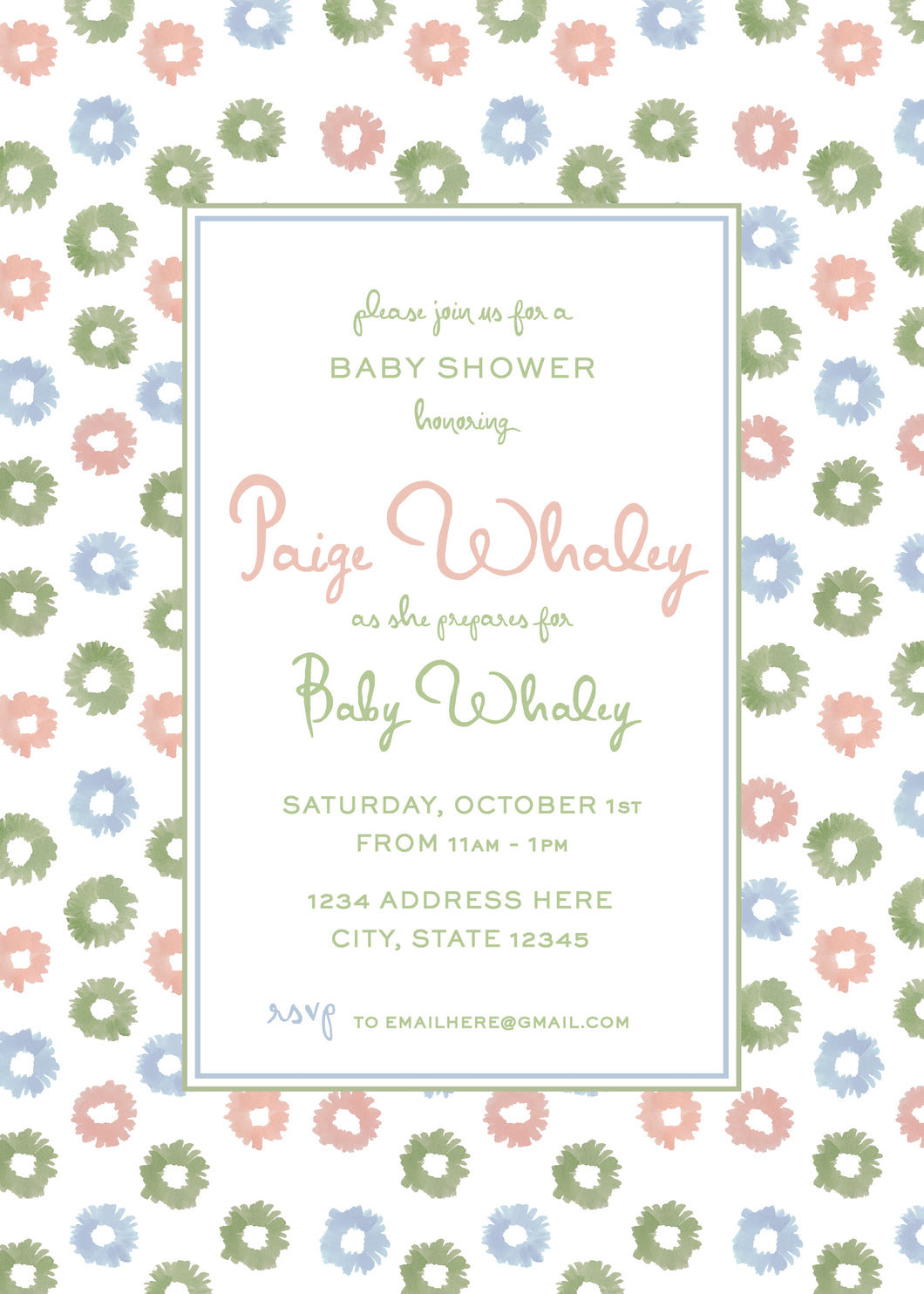 Watercolor Burst Invitation