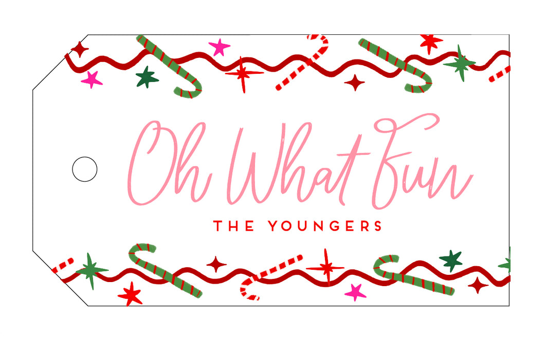 Candy Cane Whimsy Tag