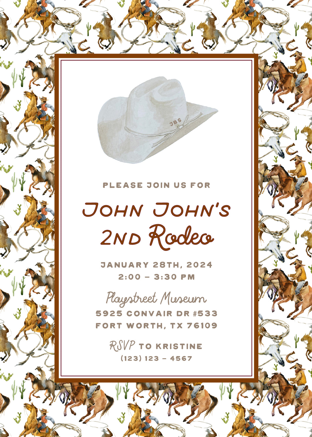 Rodeo Birthday Invitation