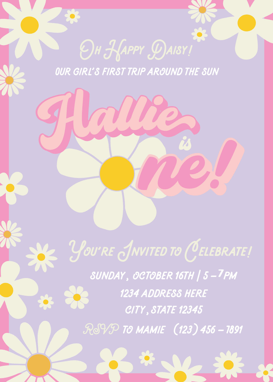 Oh Happy Daisy Invitation