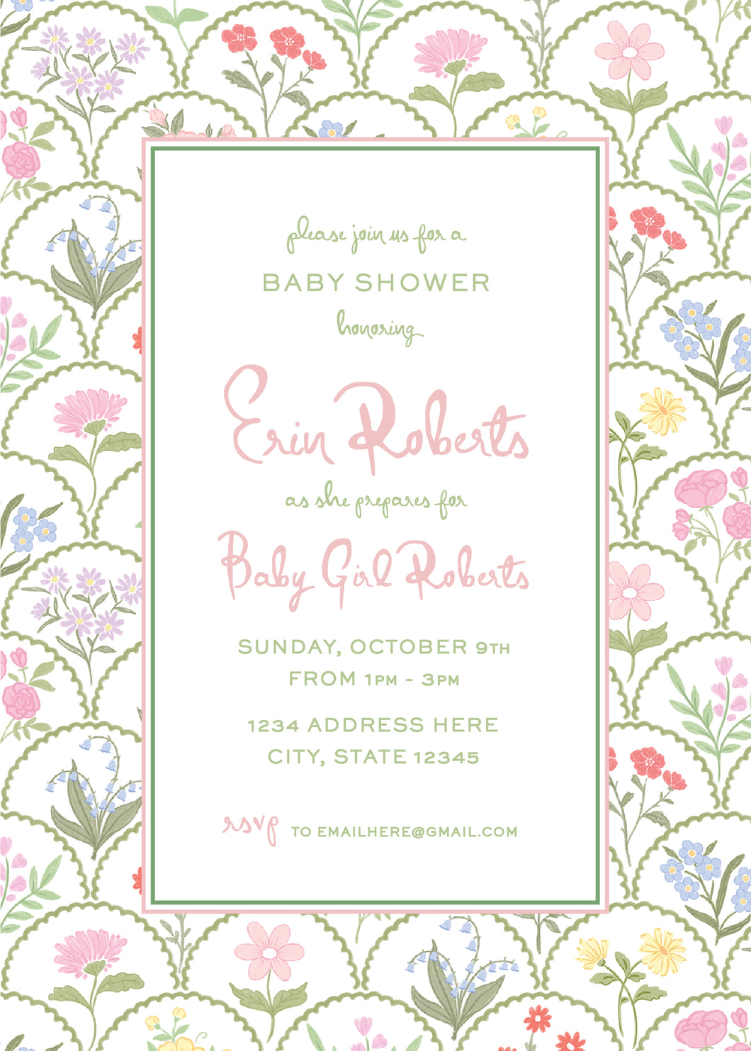 Ditsy Floral Invitation