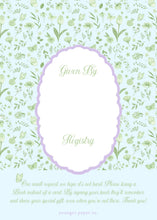 Load image into Gallery viewer, Lilac/Turq Summer Floral Invitation
