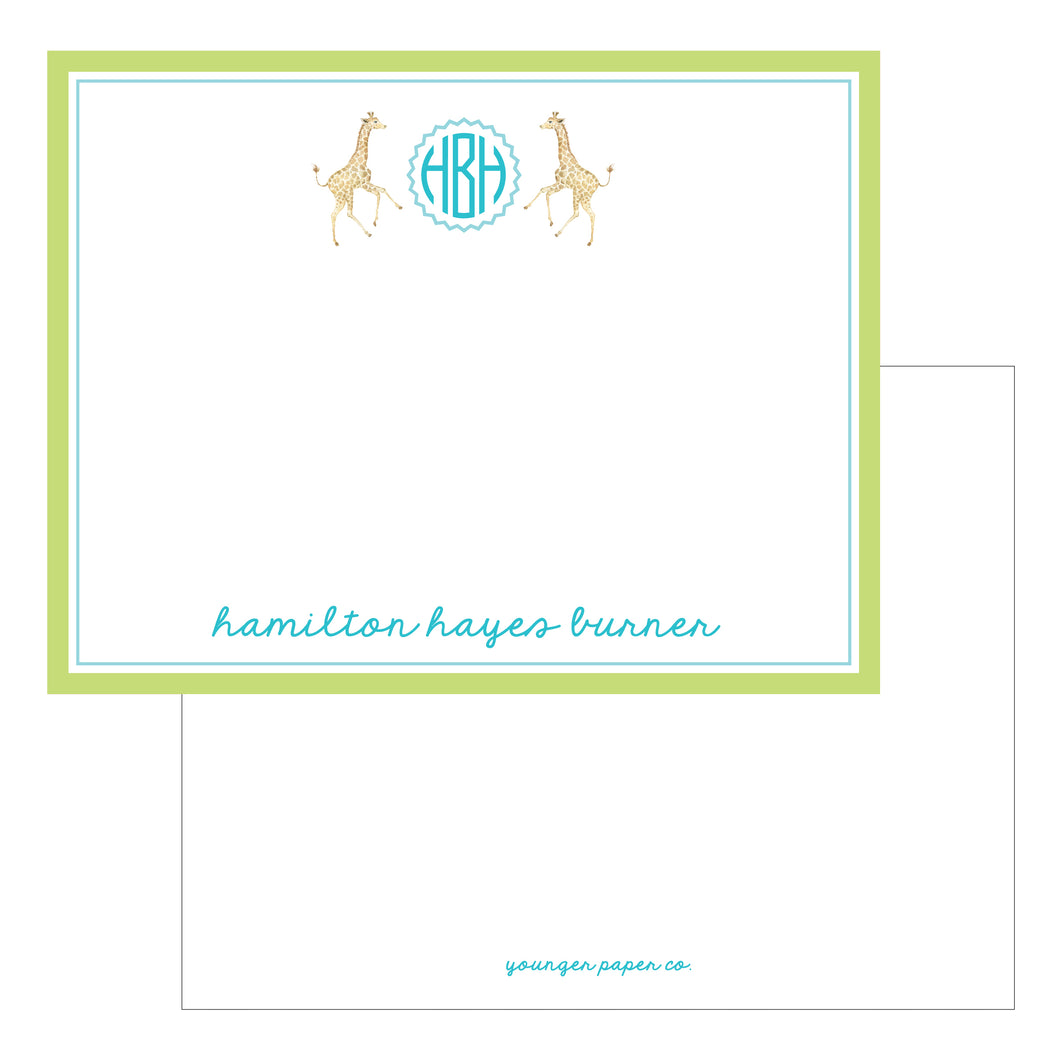 Giraffe Monogram Stationery Set