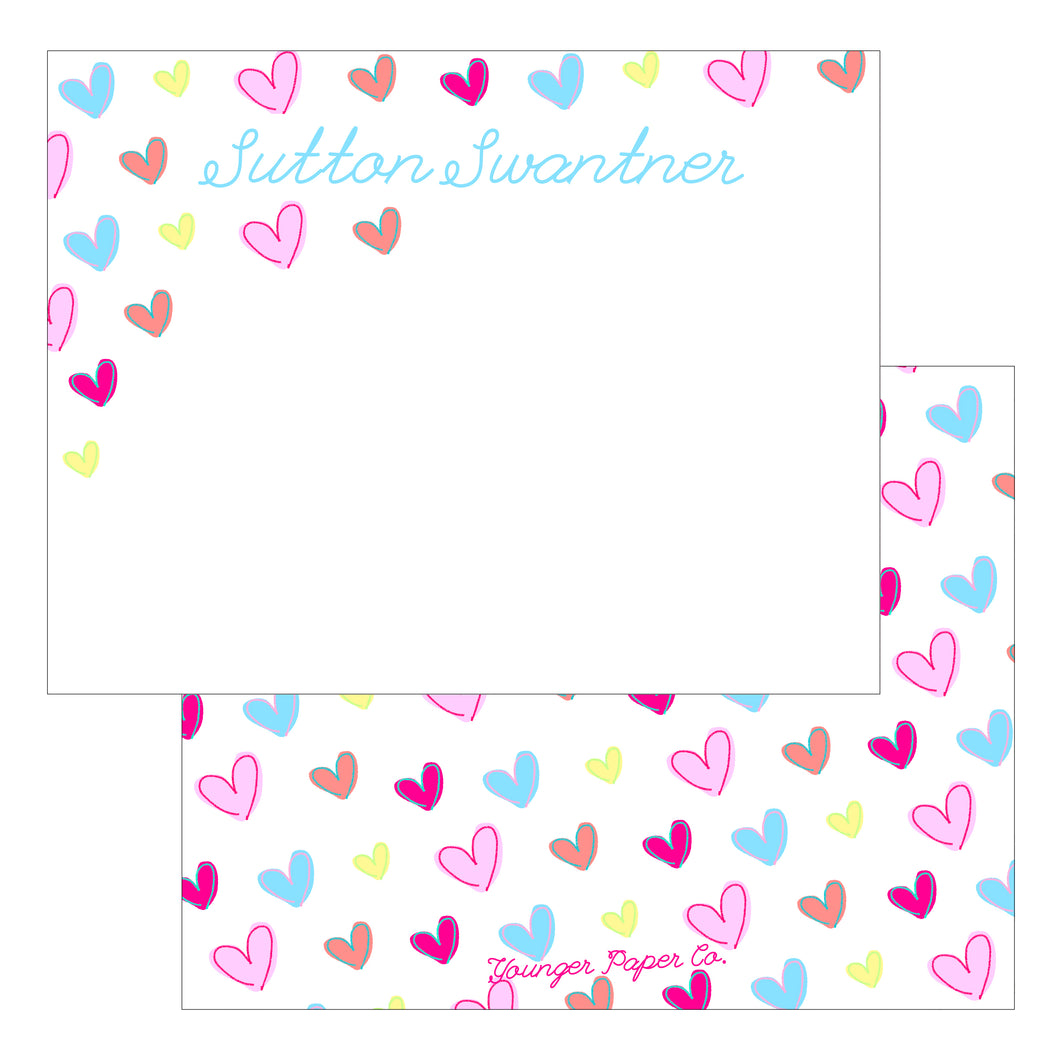 Hearts Stationery Set