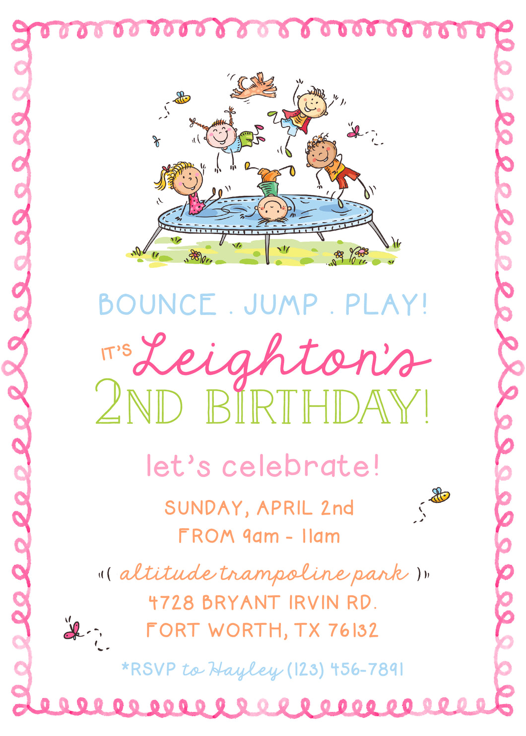 Jumping Friends Invitation