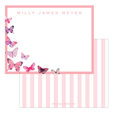 Load image into Gallery viewer, Pink/Lilac Butterfly Stationery Set
