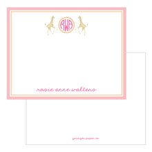 Load image into Gallery viewer, Giraffe Monogram Stationery Set
