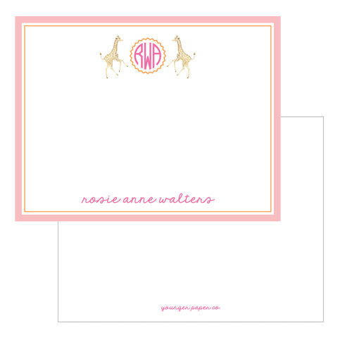 Giraffe Monogram Stationery Set