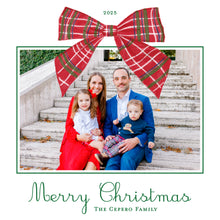 Load image into Gallery viewer, Plaid Bow Square Card
