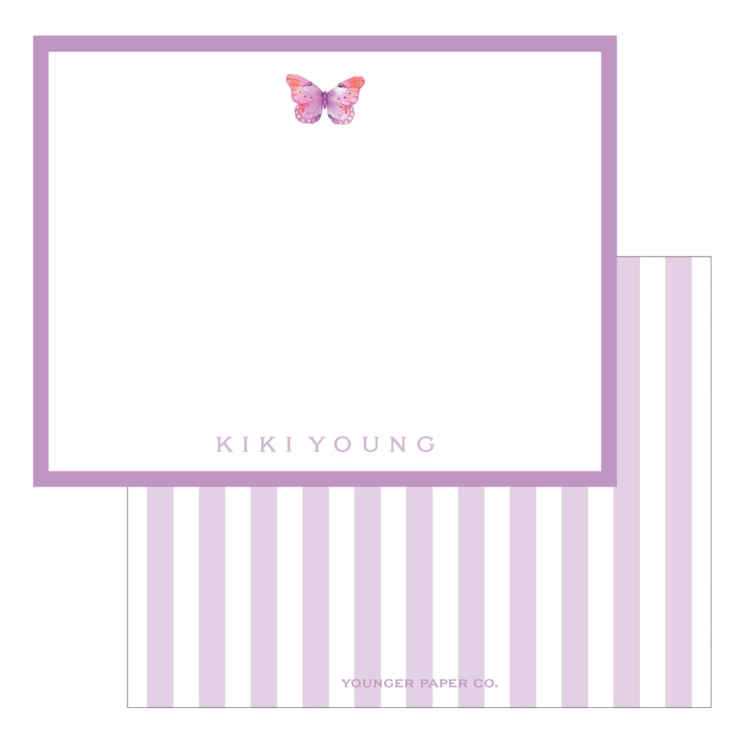 Lilac/Pink Butterfly Stationery Set