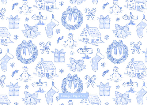 Winter Toile Card (H)