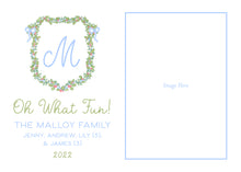 Load image into Gallery viewer, Ribbon &amp; Holly Crest Card (H)
