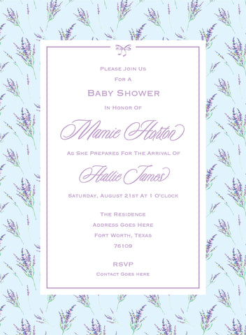 Lavender Invitation