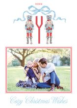 Load image into Gallery viewer, Nutcracker Bow Card - Blue/Red
