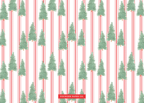 Ribbon Wrapped Pine Card