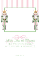Load image into Gallery viewer, Nutcracker Bow Card - Pink/Green
