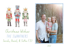 Load image into Gallery viewer, Whimsy Nutcracker Card - Blue/Green (H)
