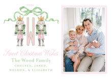 Load image into Gallery viewer, Nutcracker Bow Card - Pink/Green (H)
