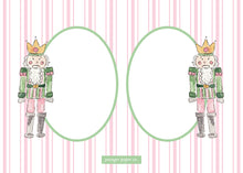 Load image into Gallery viewer, Nutcracker Bow Card - Pink/Green (H)
