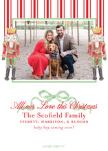 Load image into Gallery viewer, Nutcracker Bow Card - Red/Green
