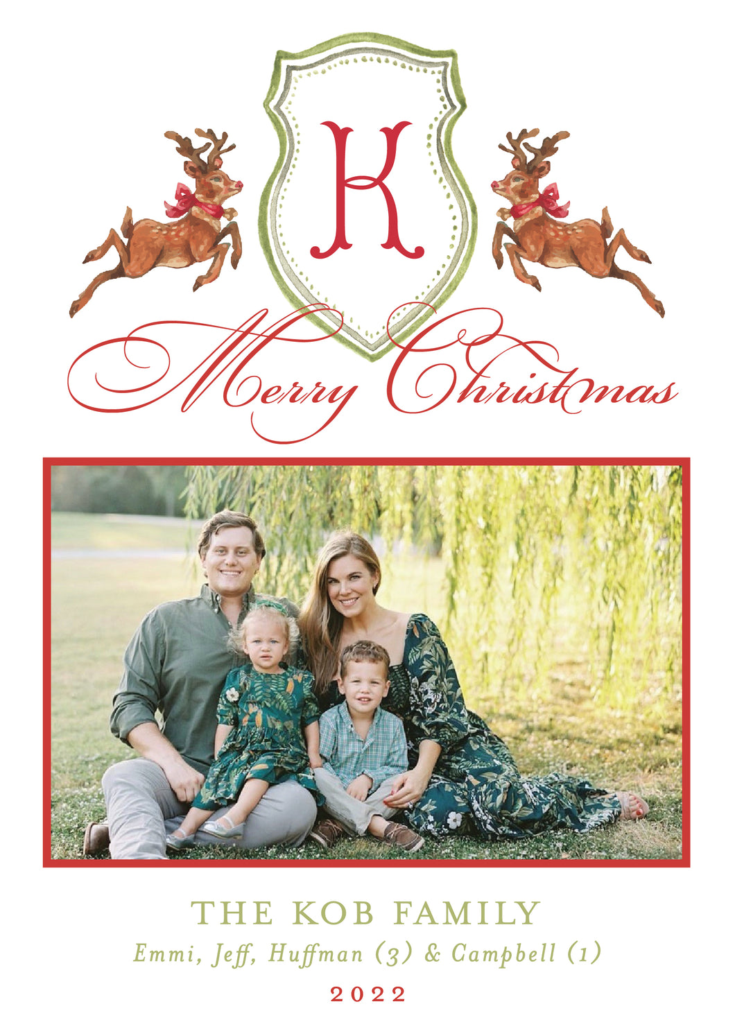 Reindeer Crest Card